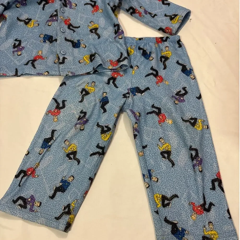 Vintage The Wiggles Kids 2T Toddler Pajamas Set Retro All over Print Y2k